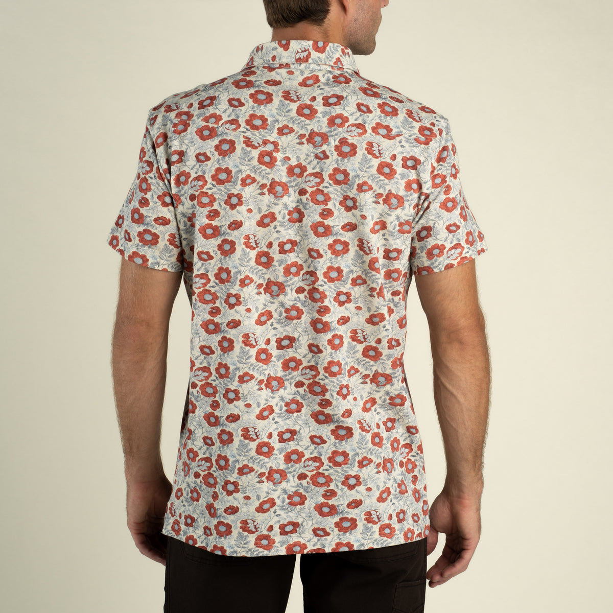 Cantina Pique Polo Short Sleeve Shirt - Desert Floral - Rosado