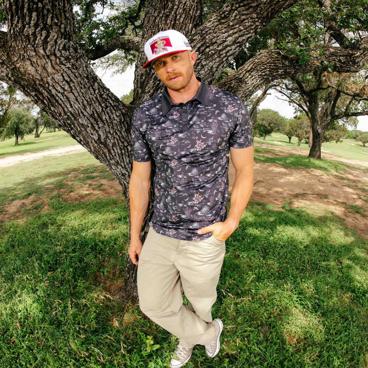 High Noon Performance Polo - Nocturnal - Black