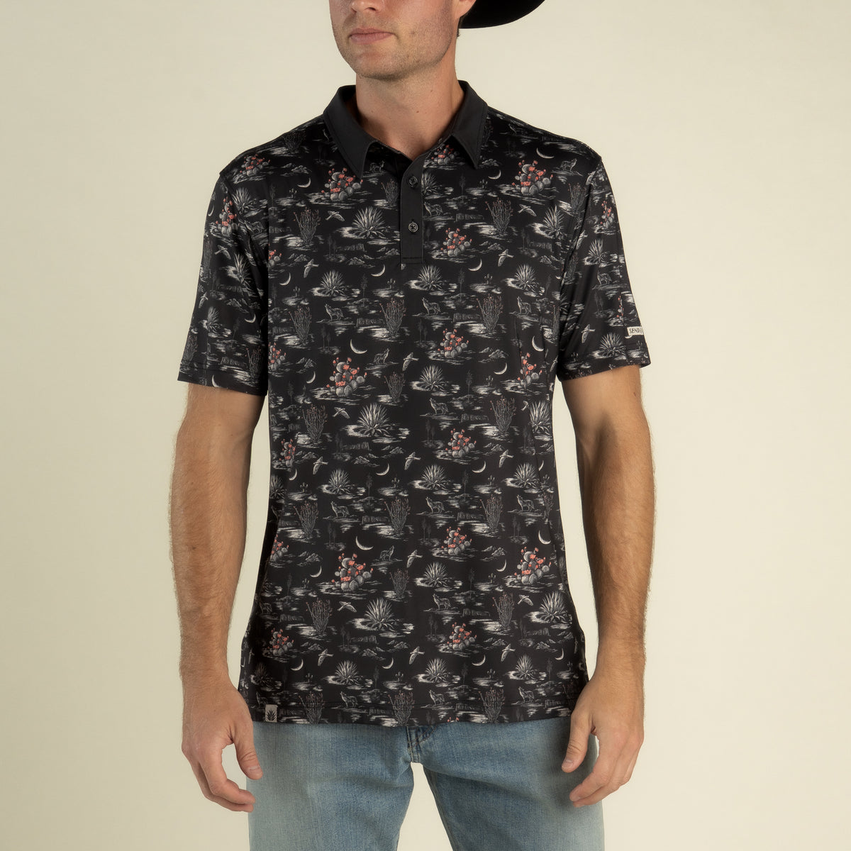 High Noon Performance Polo - Nocturnal - Black