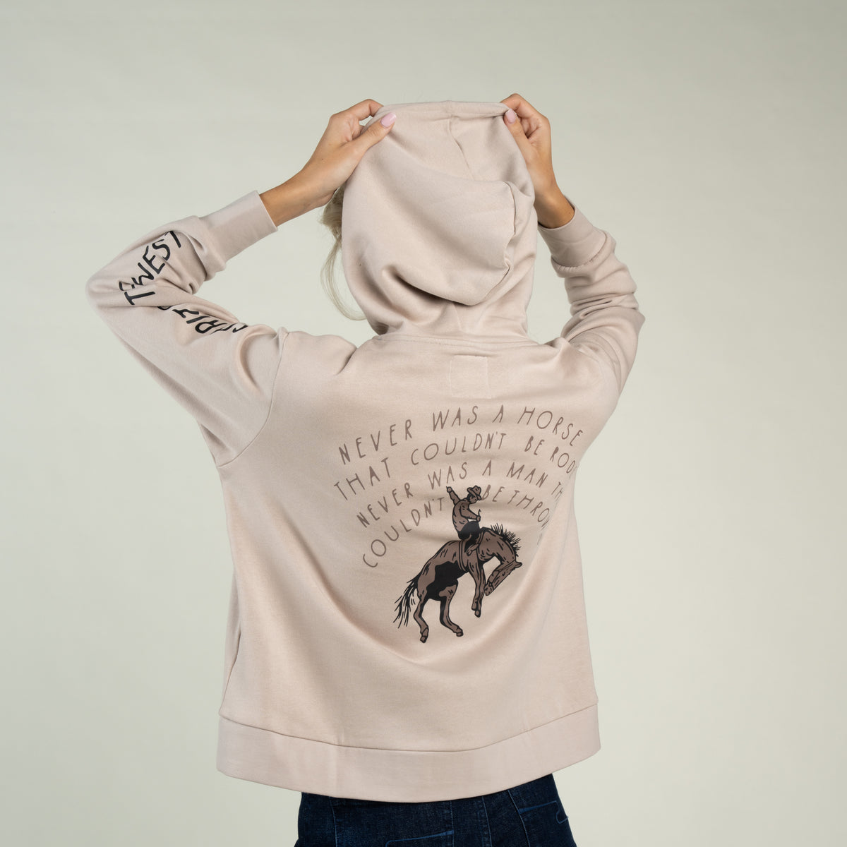 Women's Never Was A Horse Hoodie - Sand