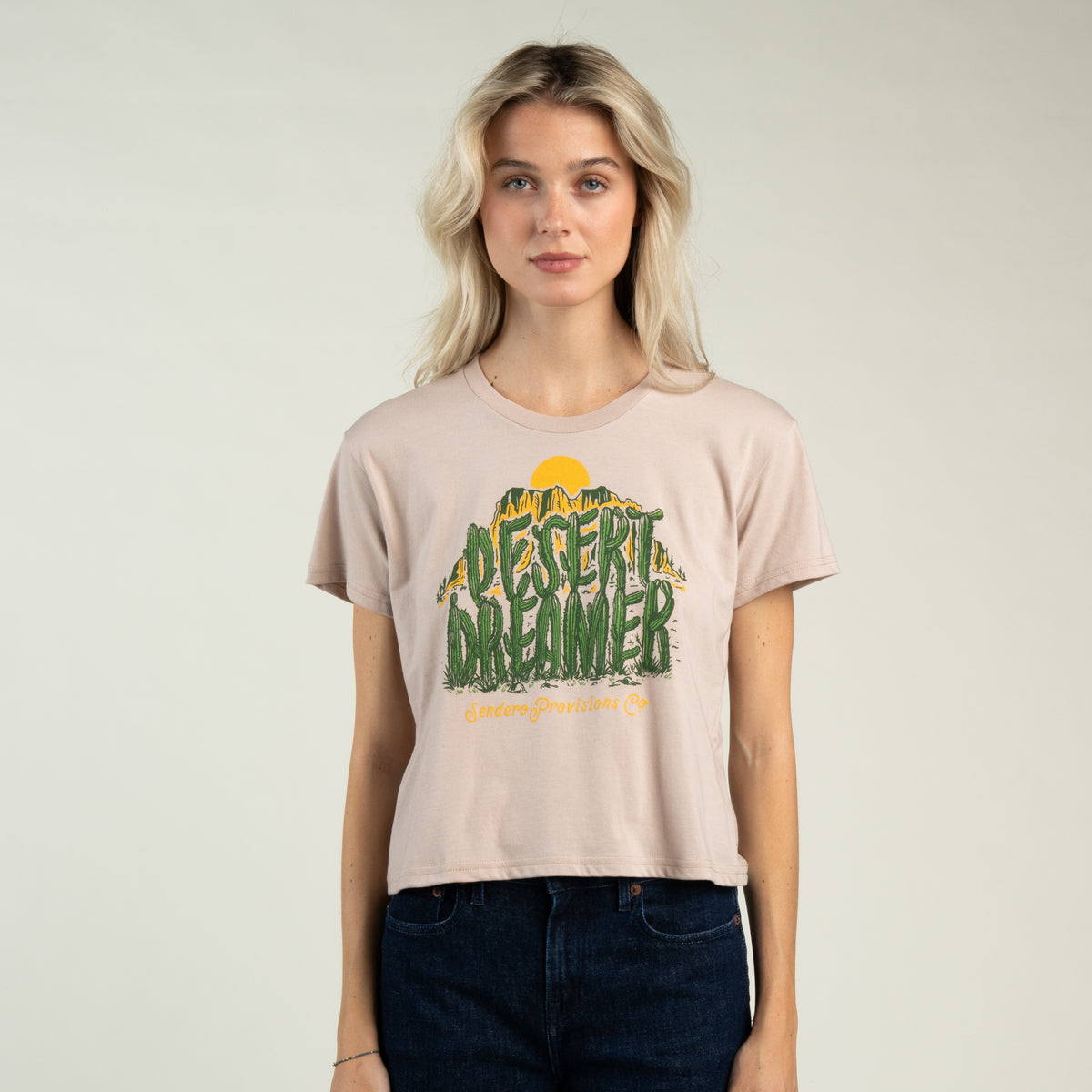 Desert Dreamer Boxy Tee - Sand