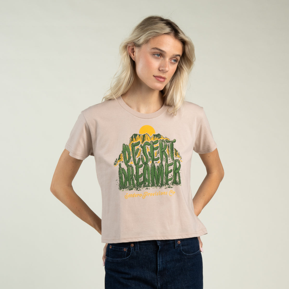 Desert Dreamer Boxy Tee - Sand