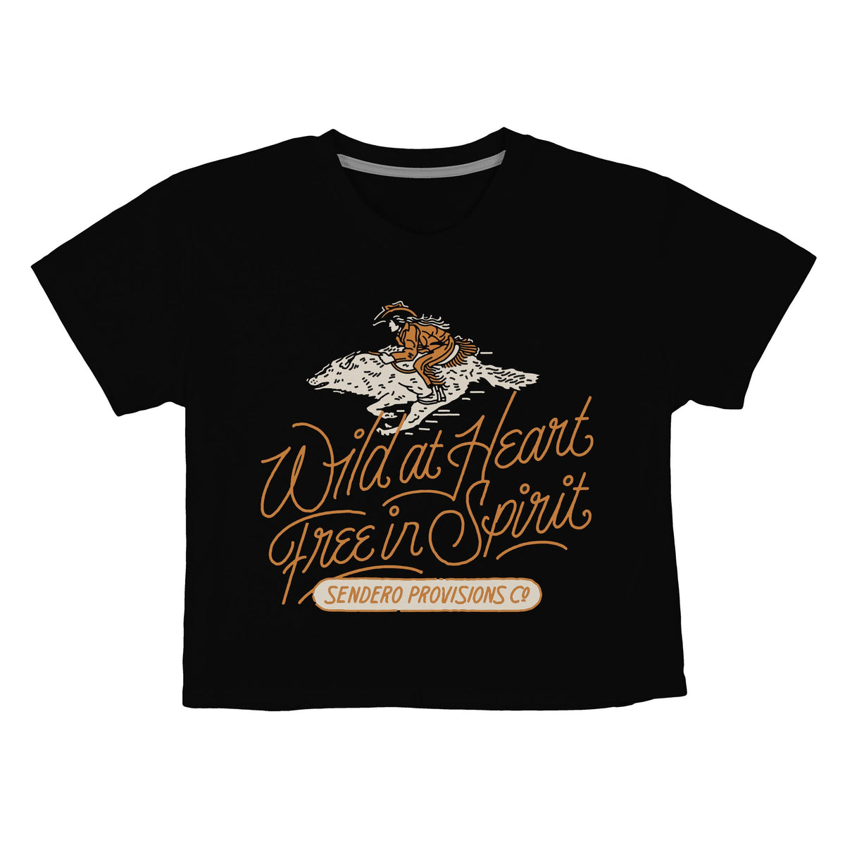 Wild At Heart Boxy Tee - Black