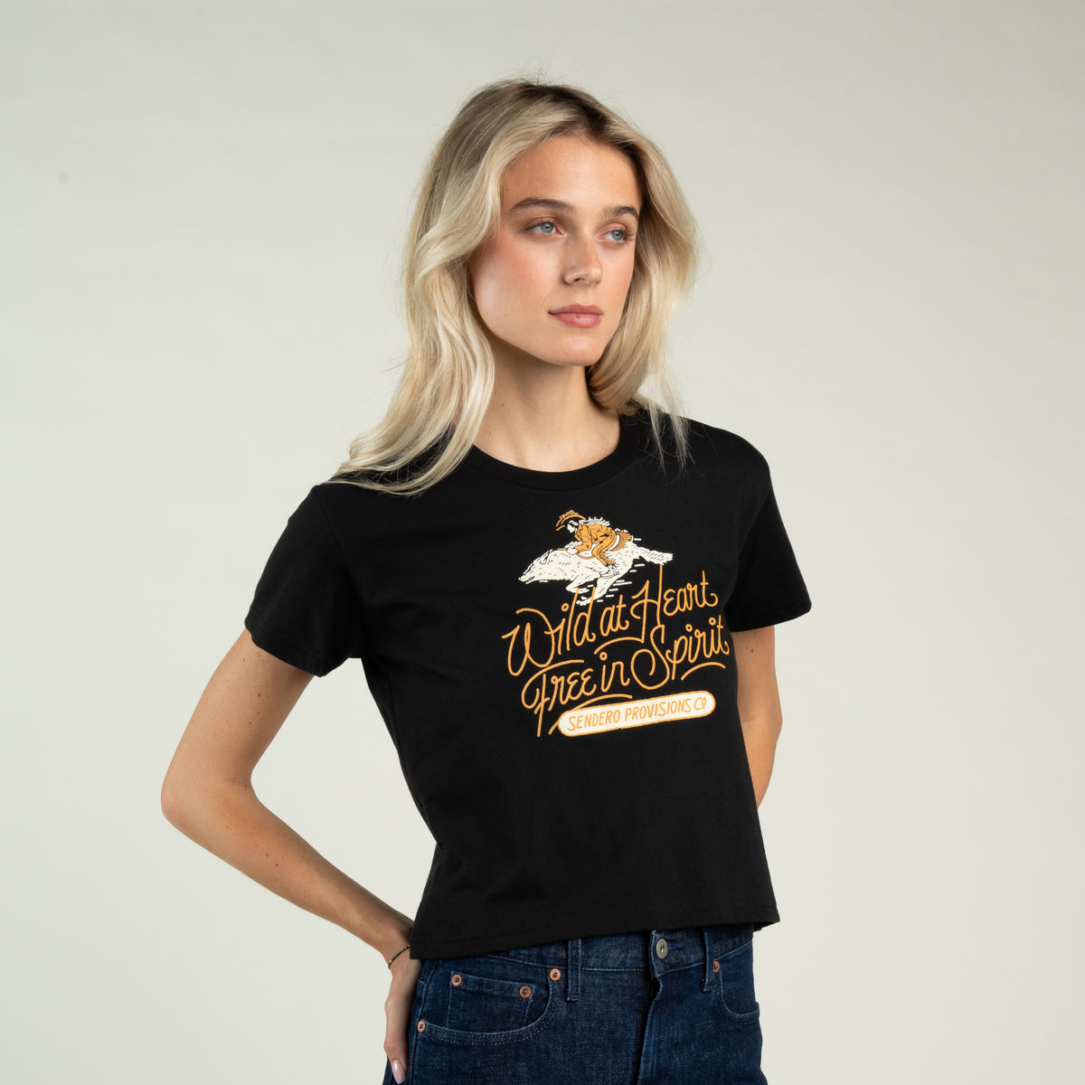 Wild At Heart Boxy Tee - Black