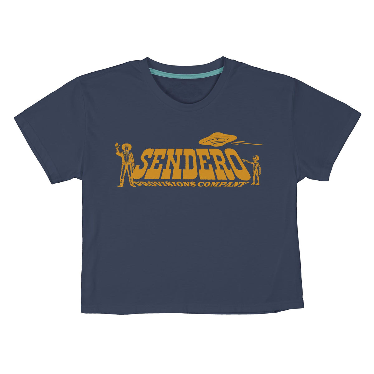 Cowboy Lift Off Boxy Tee - Navy