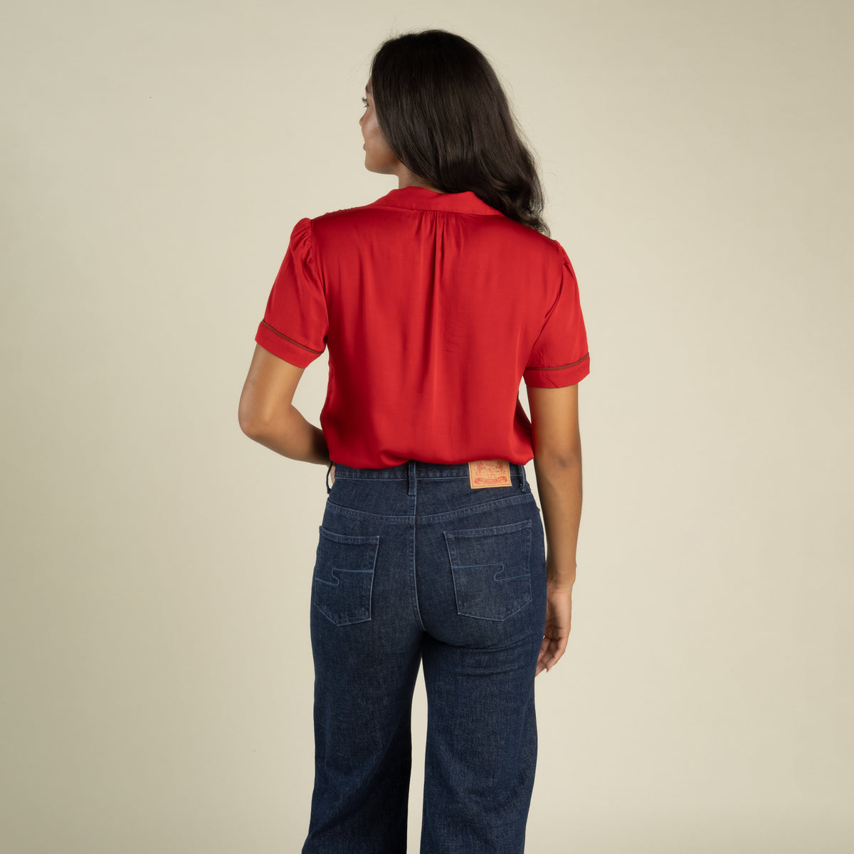 Cheyenne Western Blouse - Crimson