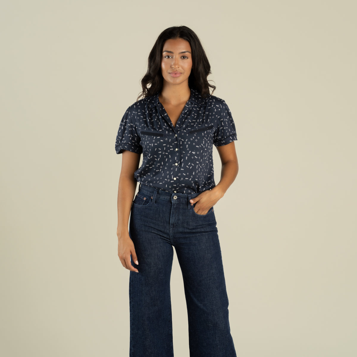 Cheyenne Western Blouse - Best of Luck - Midnight