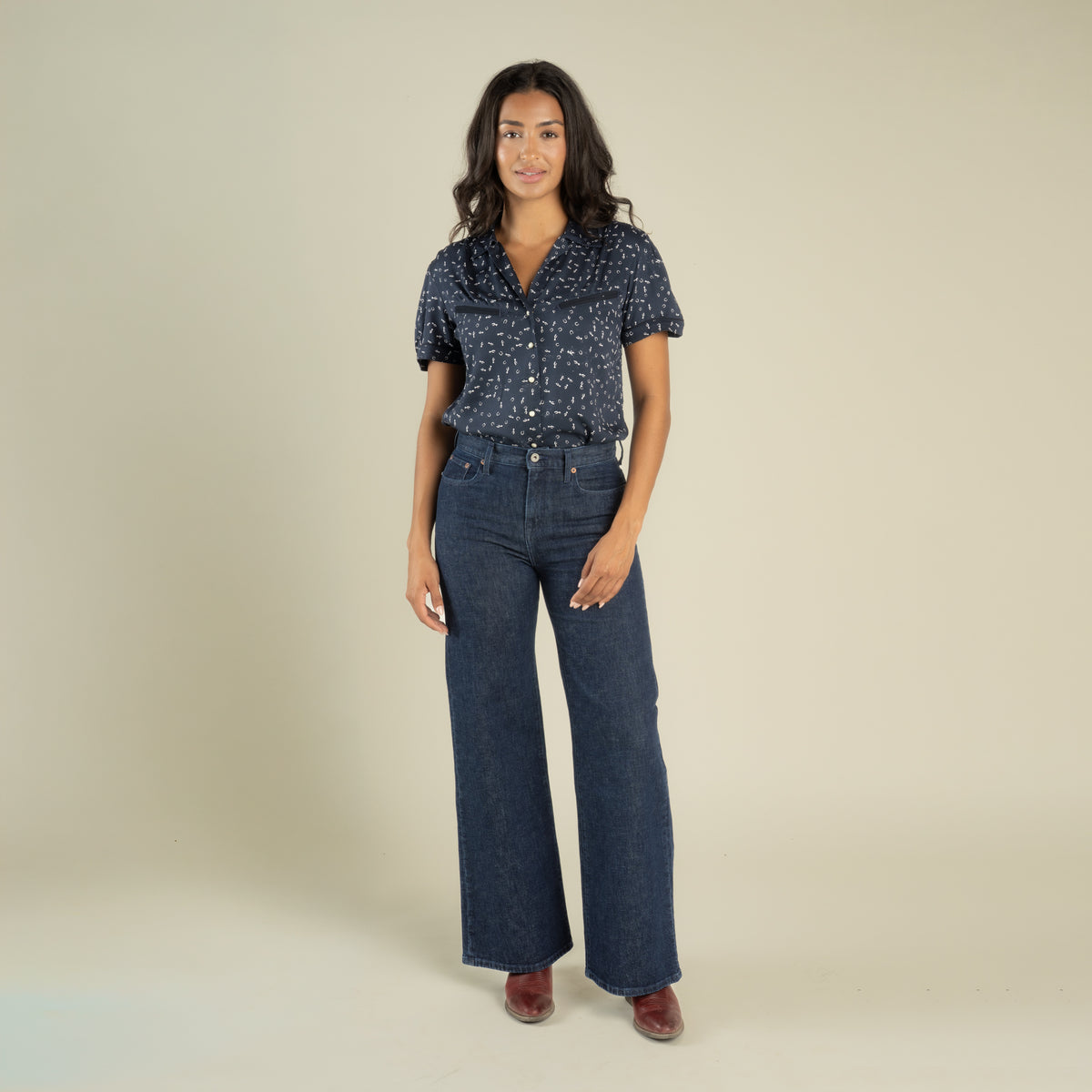 Cheyenne Western Blouse - Best of Luck - Midnight