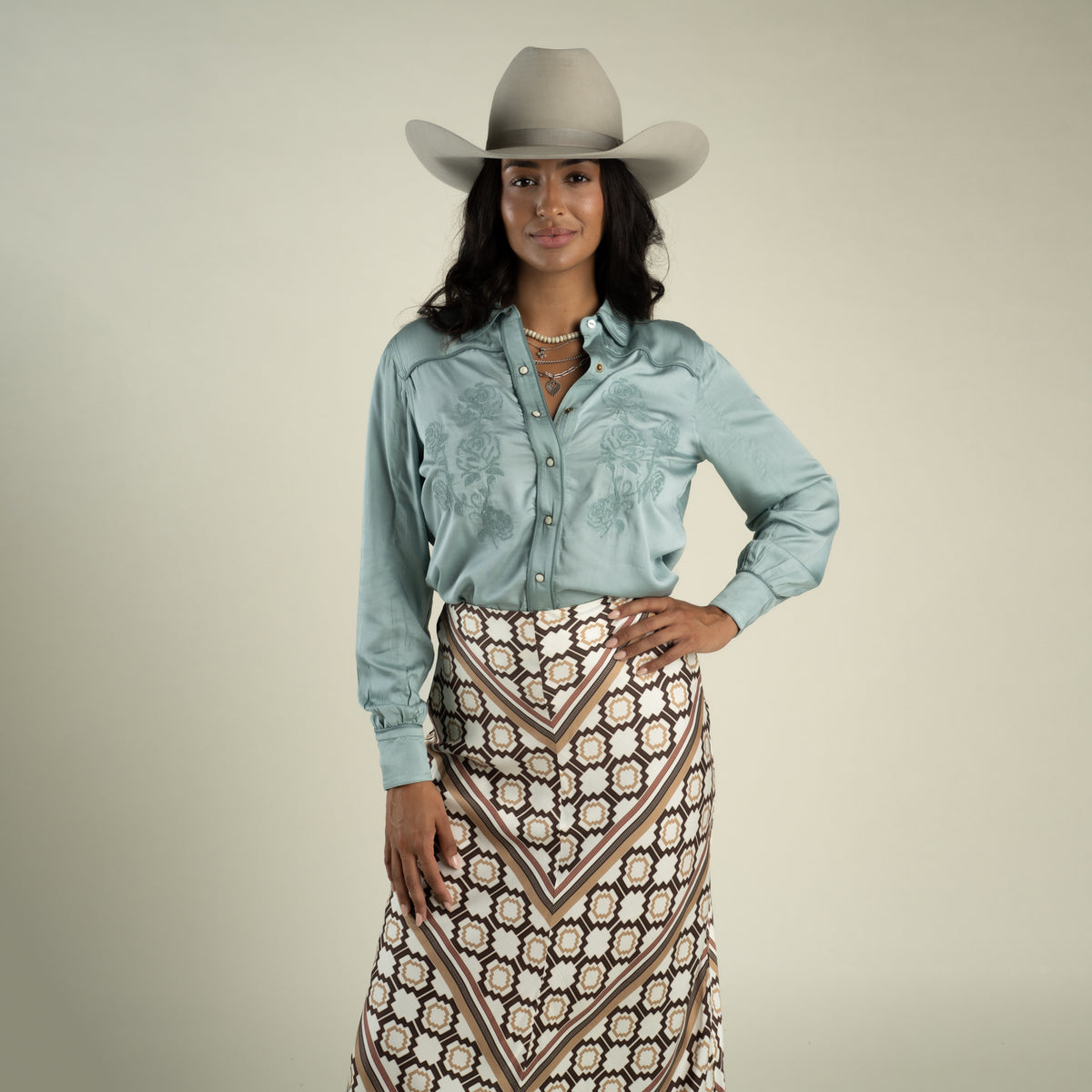 Dakota Blouse - Faded Sage