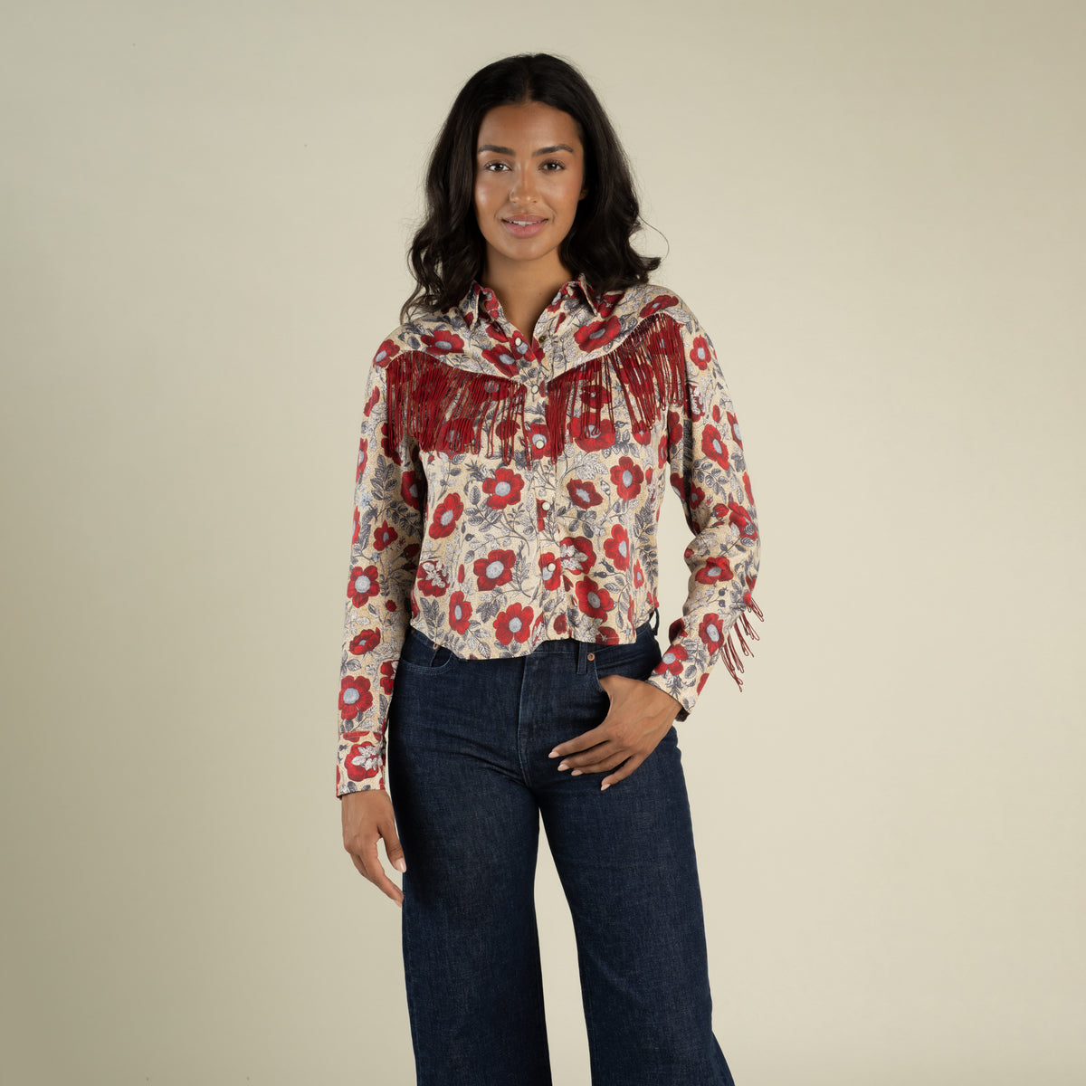 June Blouse - Desert Floral - Rosado