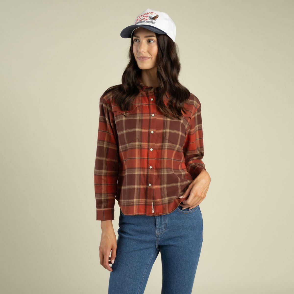 Women's Durango Flannel - Pearlsnap - Durango Plaid - Redrock