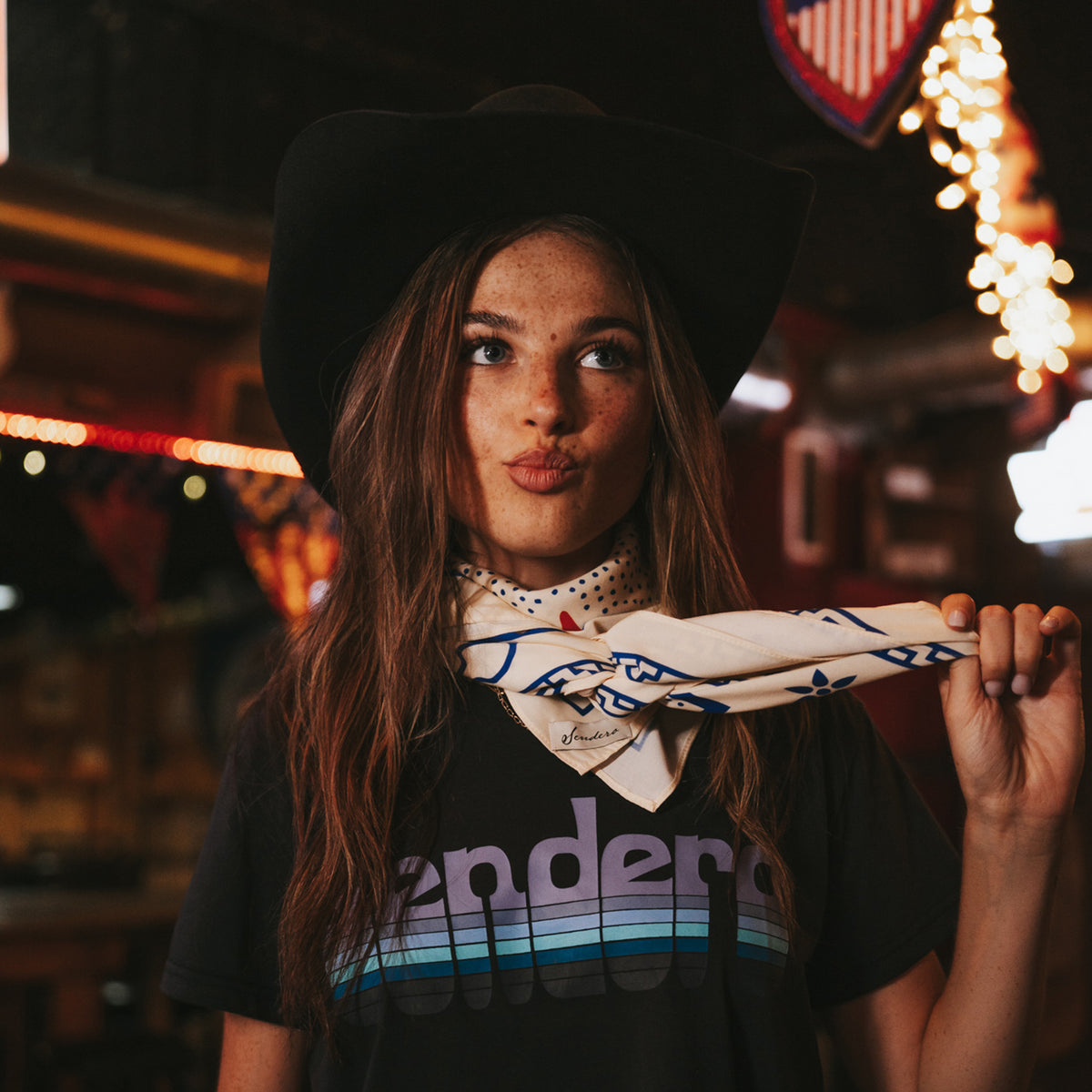 Madre Del Desierto Bandana Scarf - Blue