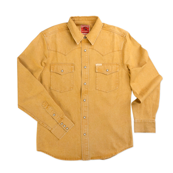 The Wyatt Pearl Snap Long Sleeve Denim Shirt