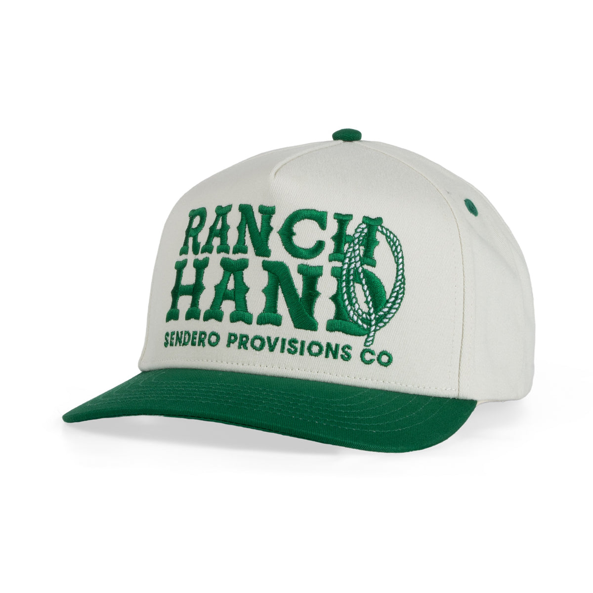 Ranch Hand Hat - White/Green