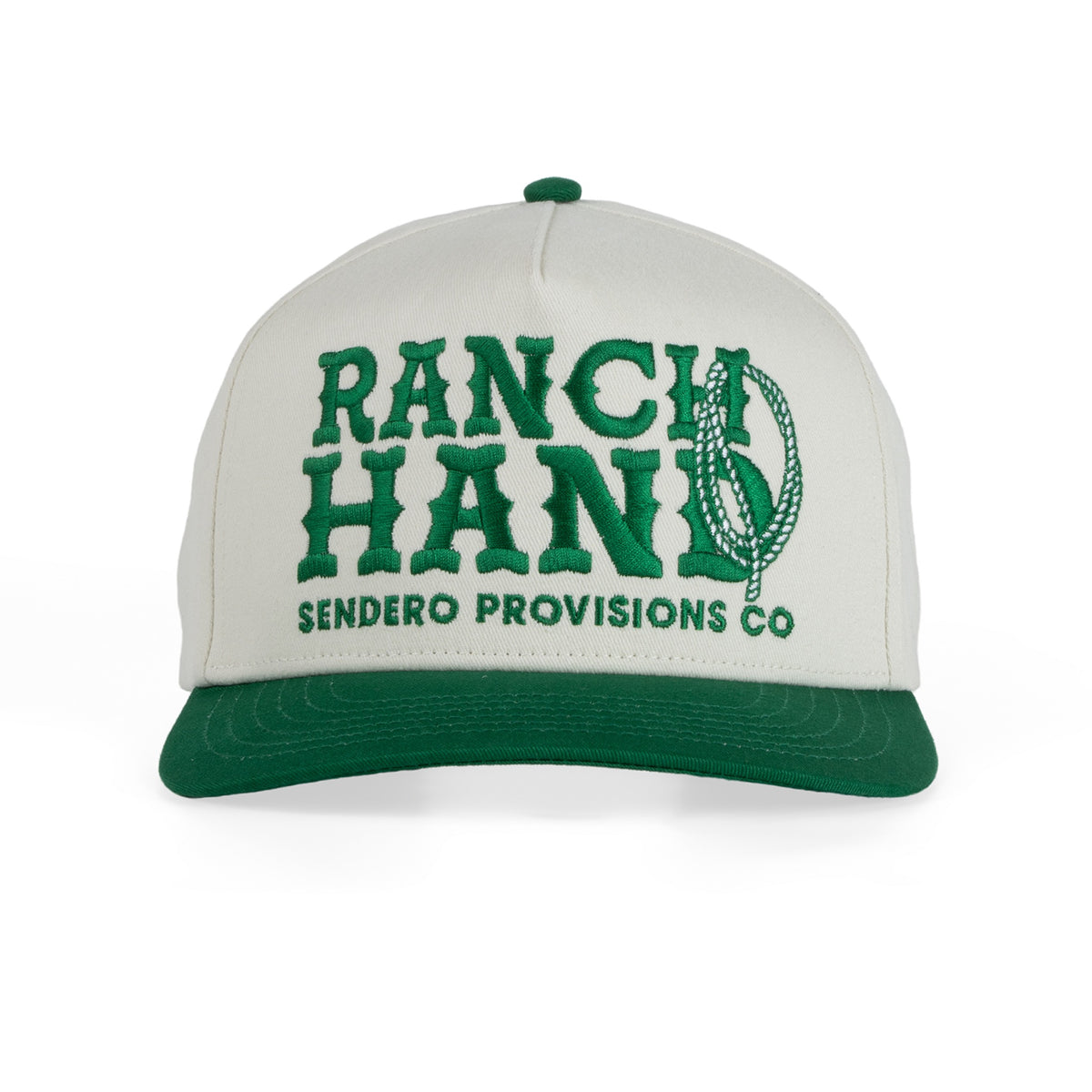 Ranch Hand Hat - White/Green