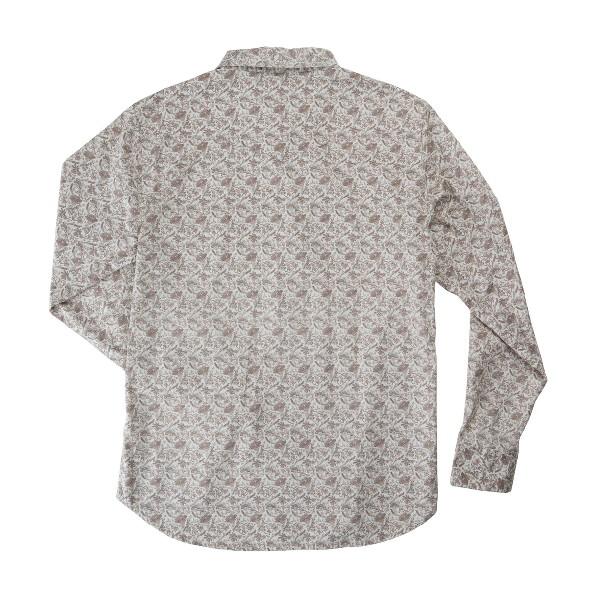 The Wyatt Pearl Snap Long Sleeve Print Shirt - Pollinator - Tan