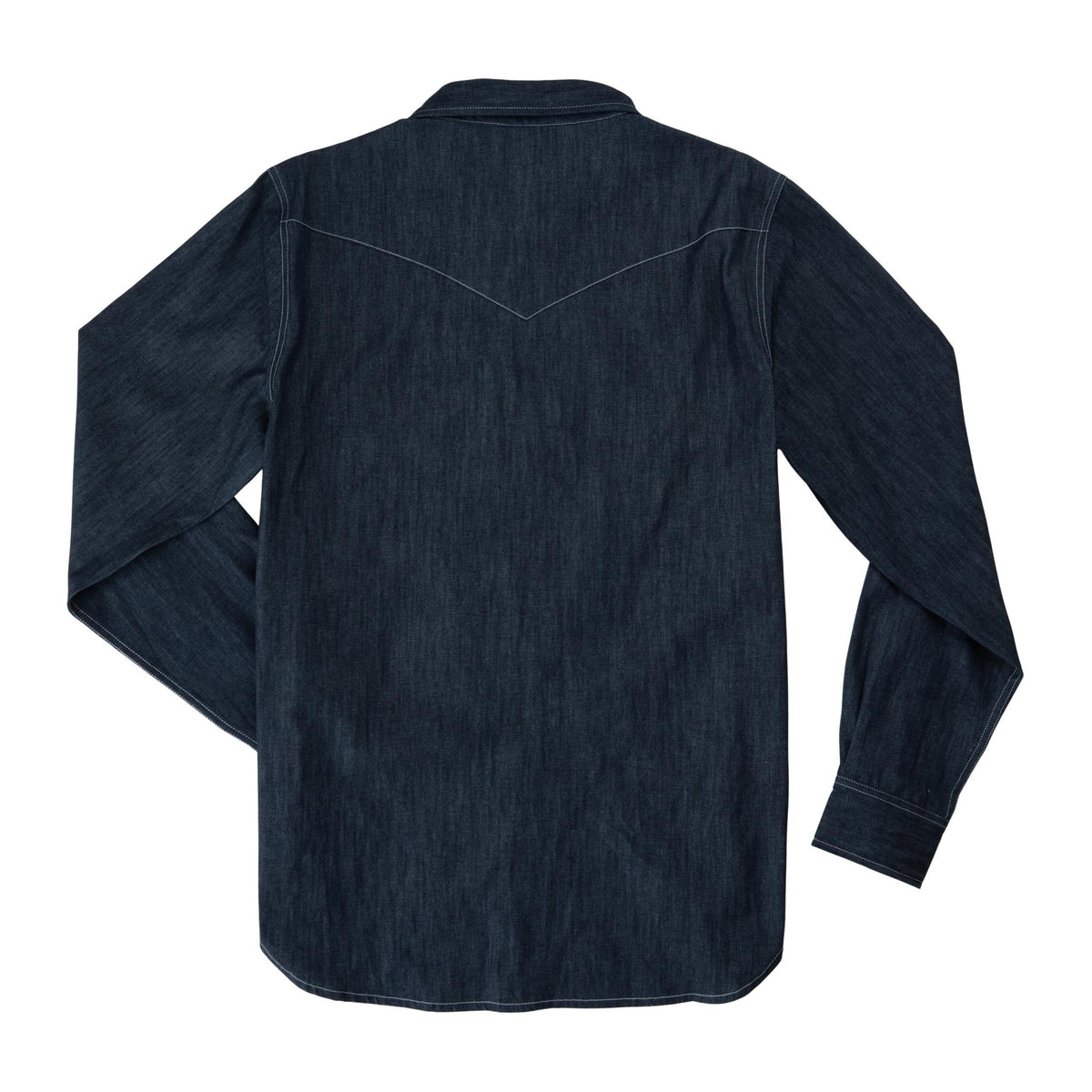 The Wyatt Pearl Snap Long Sleeve Denim Shirt - Raw Denim
