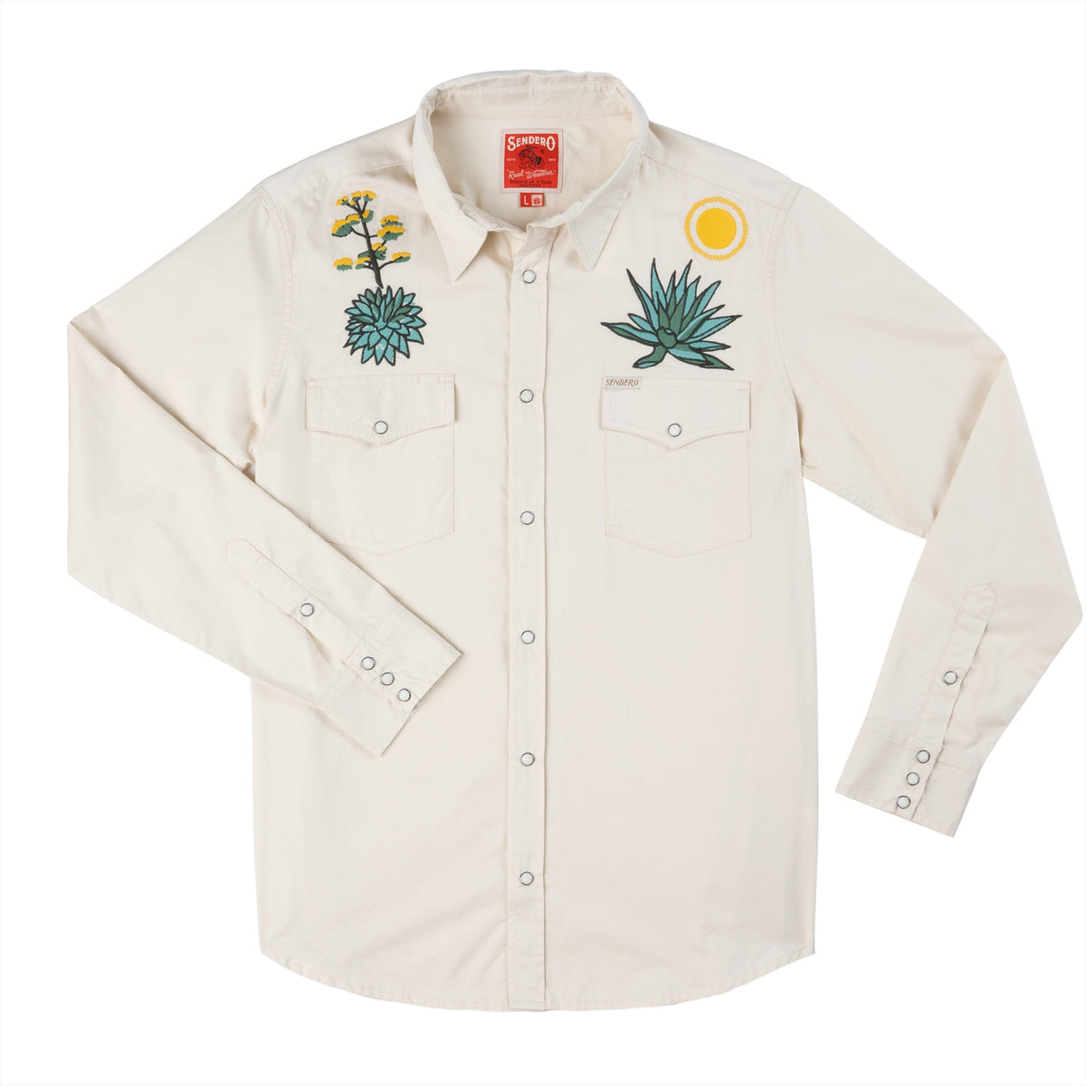 The Wyatt Pearl Snap Long Sleeve Embroidered Shirt