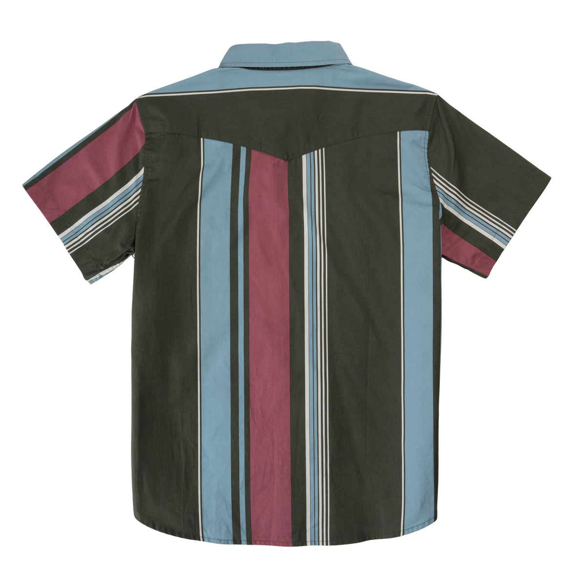 The Wyatt Pearl Snap Short Sleeve Print Shirt - Stagecoach Stripe - Mauve