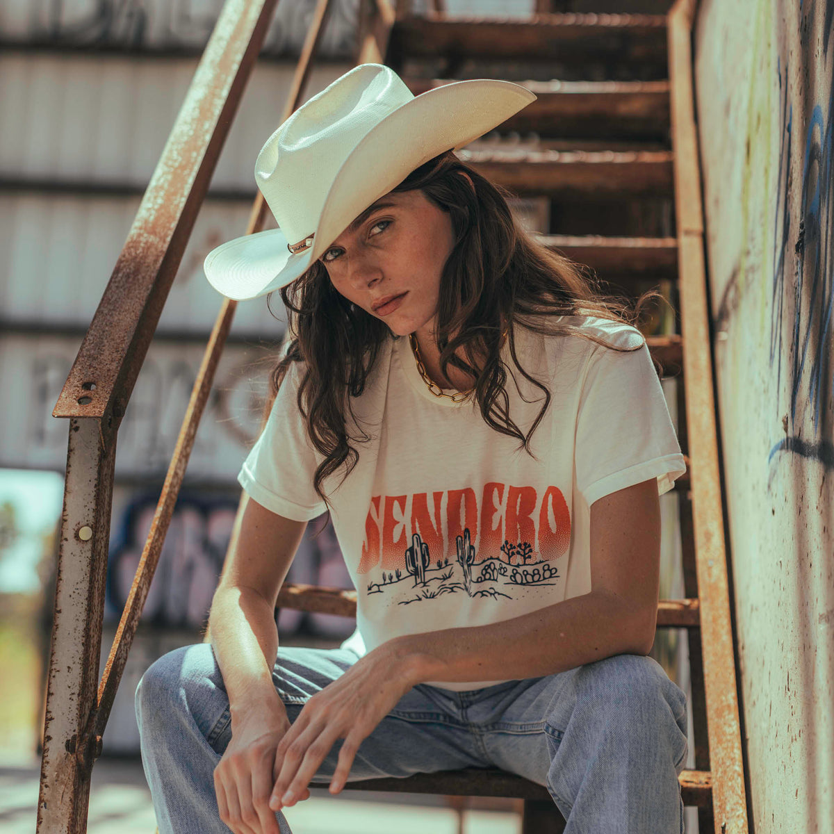 Desert Dreams Women's Boxy Tee - Vintage White