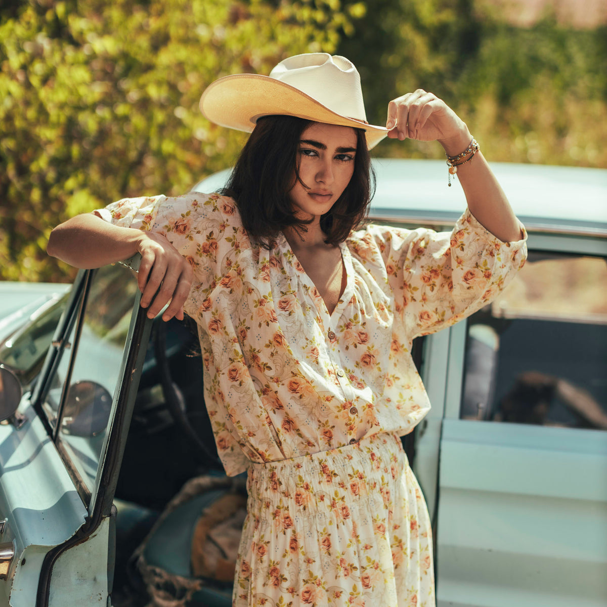 Juliette Blouse - Rose Plaid