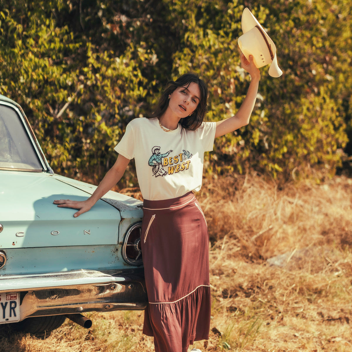 Best In The West Women's Boxy Tee - Vintage White