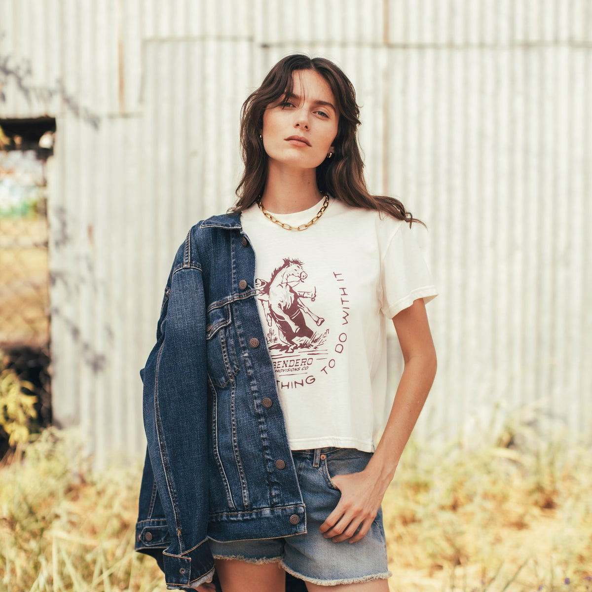 No Luck Women's Boxy Tee - Vintage White