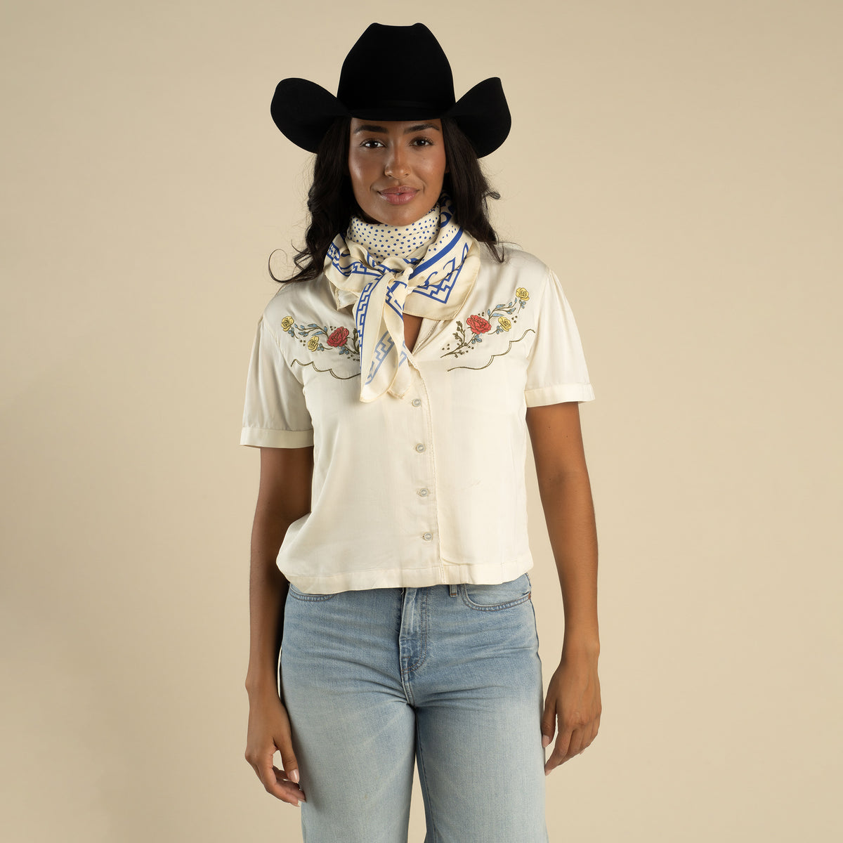 Madre Del Desierto Bandana Scarf - Blue