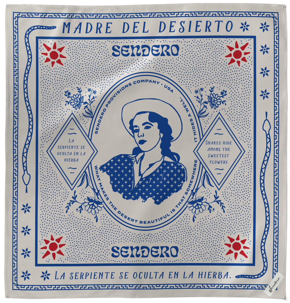 Madre Del Desierto Bandana Scarf - Blue