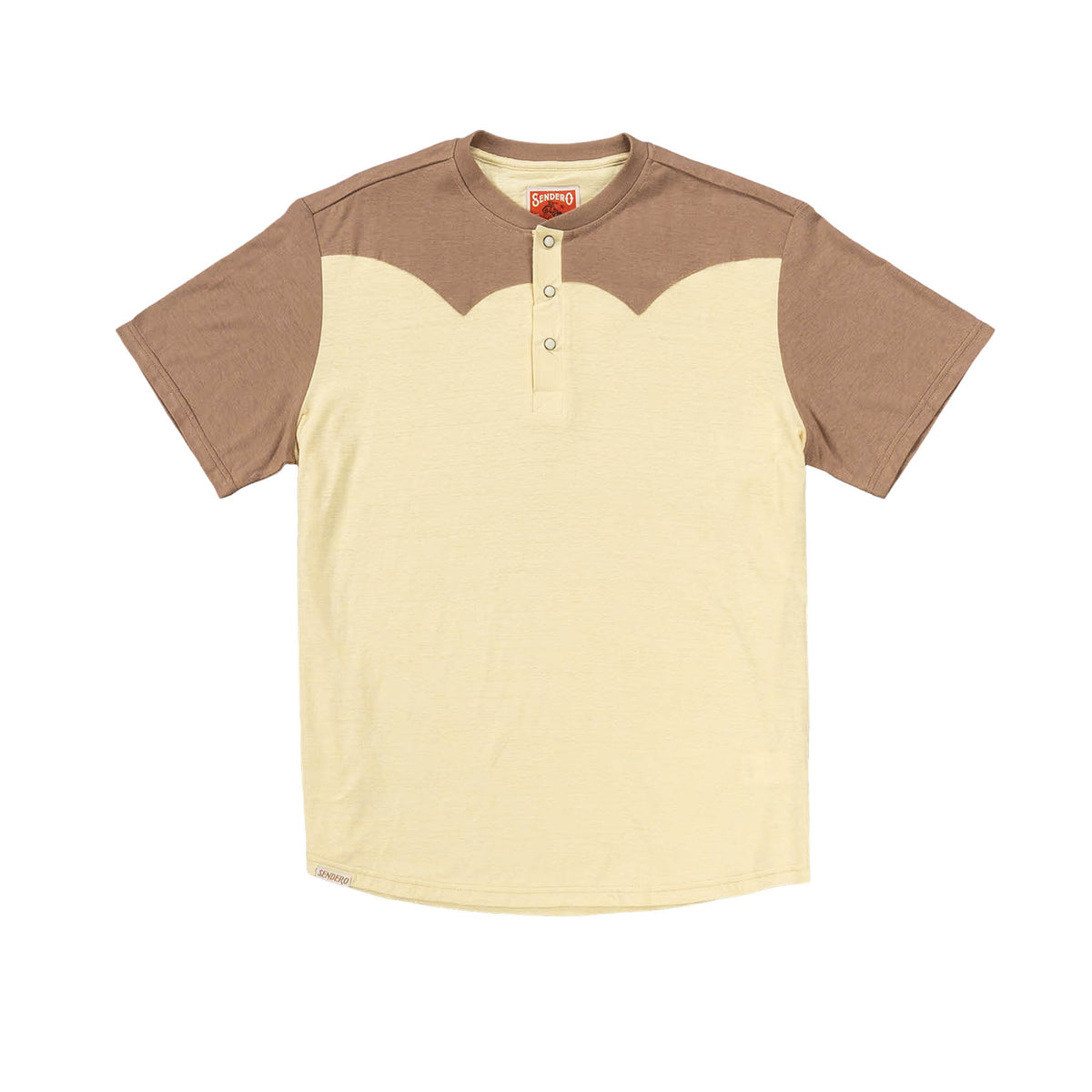 The Tex Western Henley - Buckskin/Brown