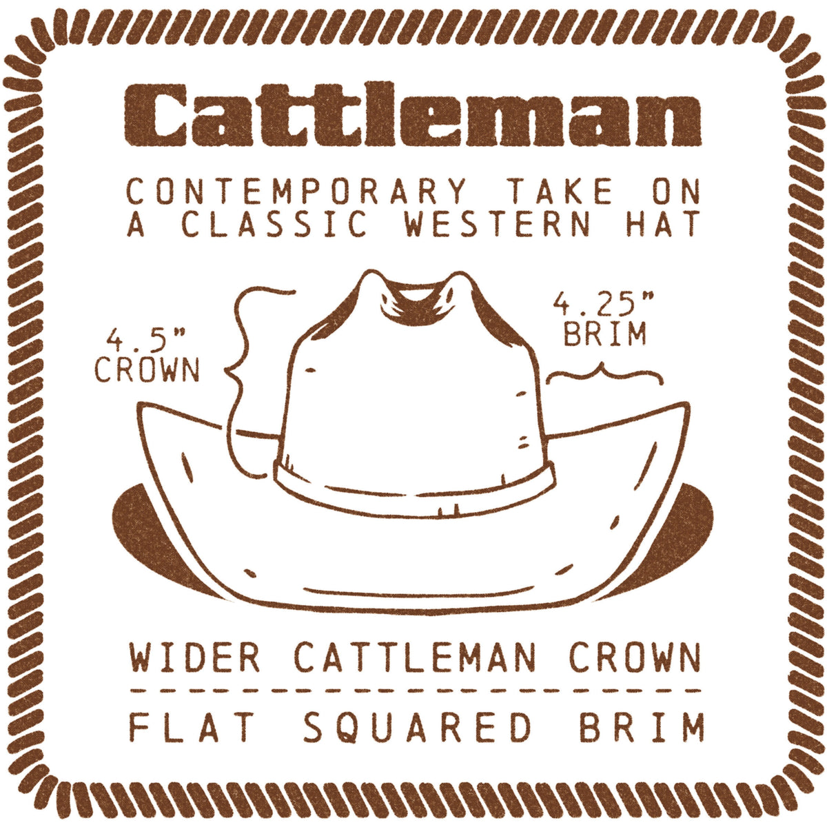 Sendero x Standard Hat Works Cattleman Straw Hat - White