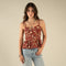 Clementine Tie Top - Texas Rose - Red