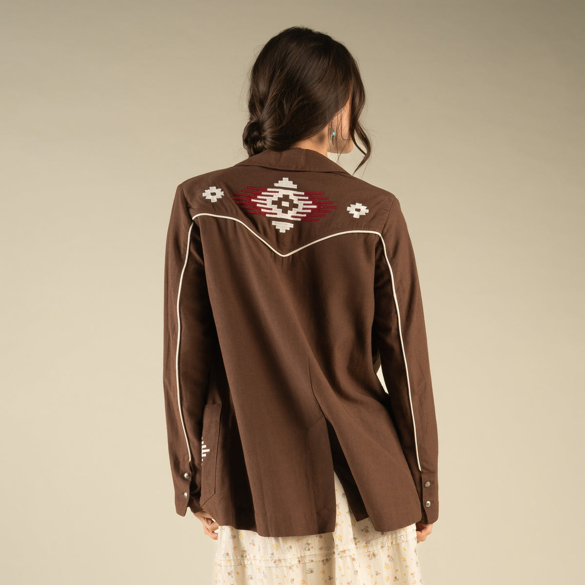 The Eleanor Relaxed Western Blazer - Oakroom
