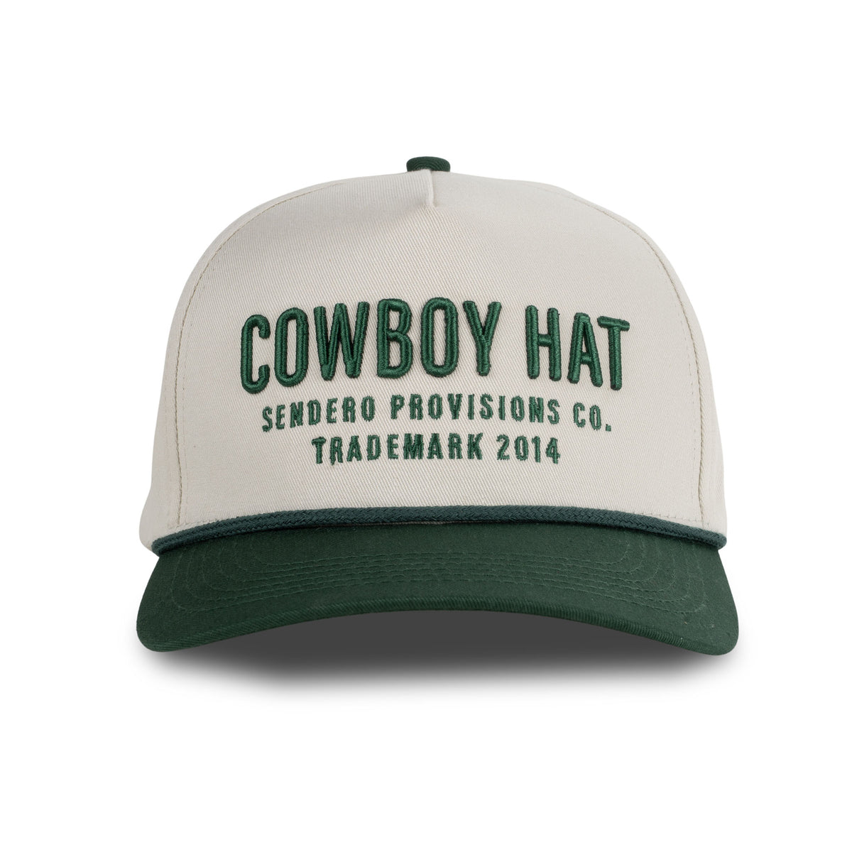 Cowboy Hat - Cream/Green