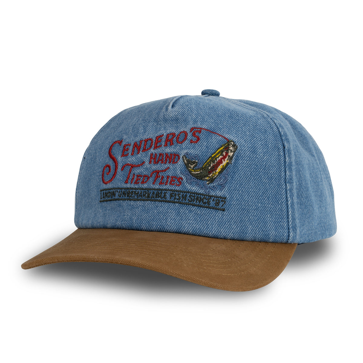 Hand Tied Flies Hat - Denim