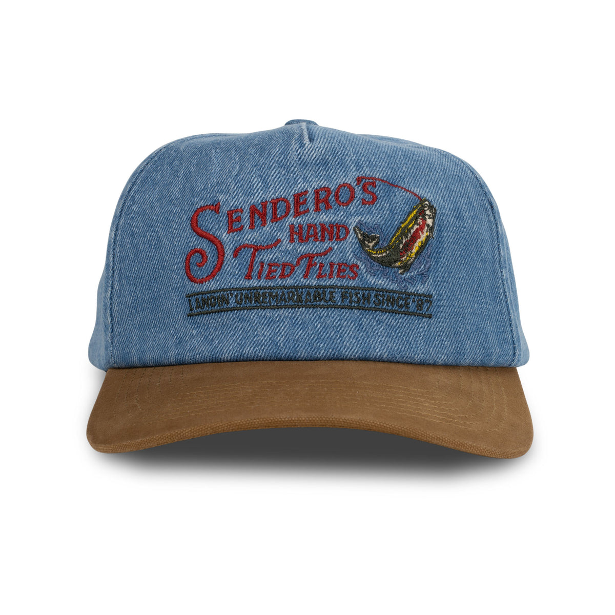 Hand Tied Flies Hat - Denim