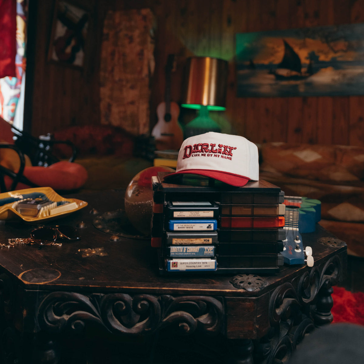 Darlin' Hat - Cream/Maroon