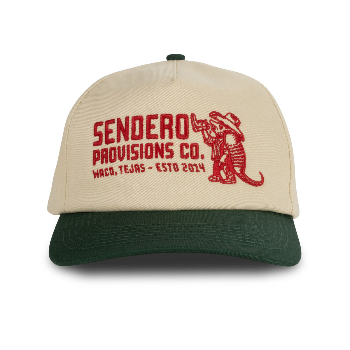 Armadillo Hat - Cream/Green
