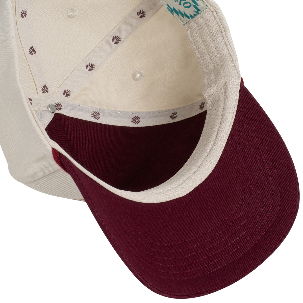 Cowboy Drawin' Hat - Cream/Maroon