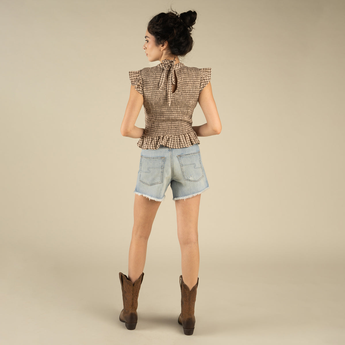 Junia Low Waist Denim Short - Sun Fade Blue