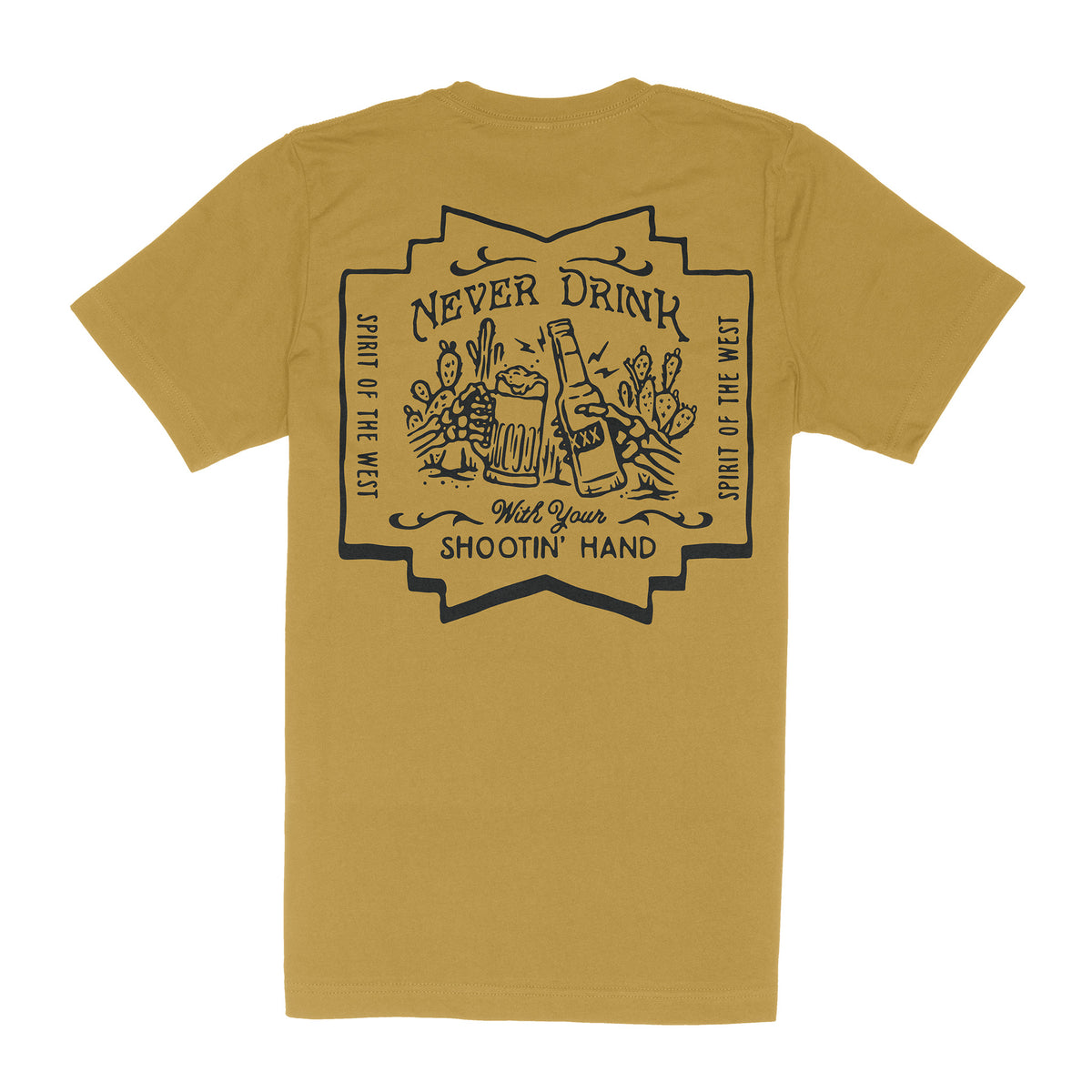 Shootin' Hand Salud T-Shirt - Goldenrod