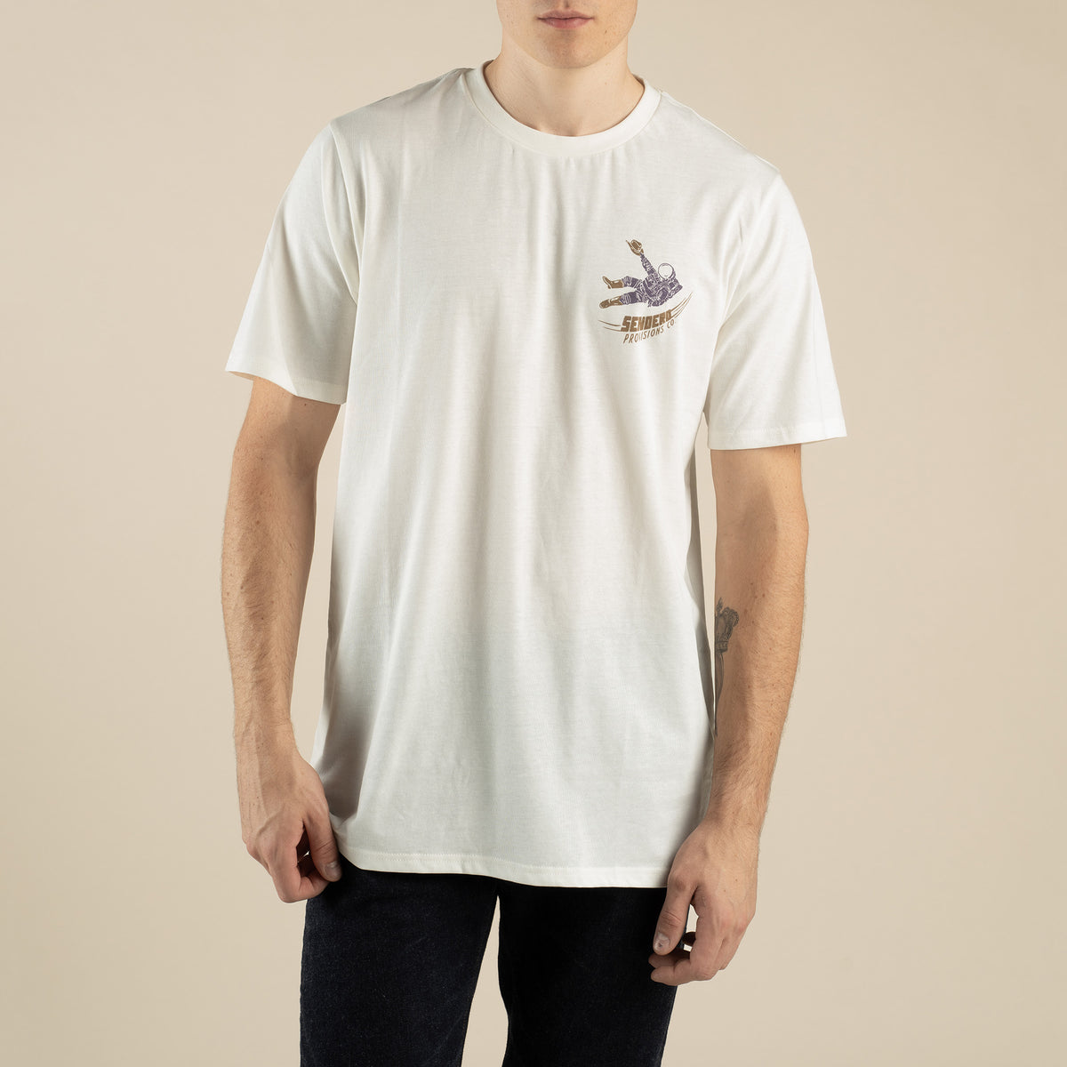 To Space T-Shirt - Vintage White