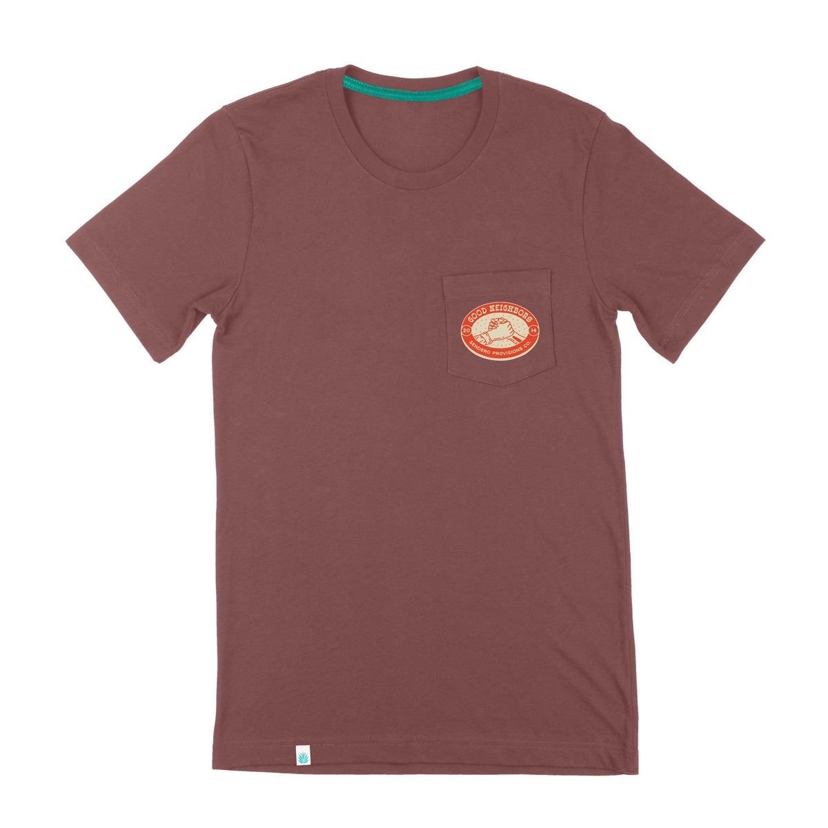 Good Neighbors Pocket T-Shirt - Warm Red