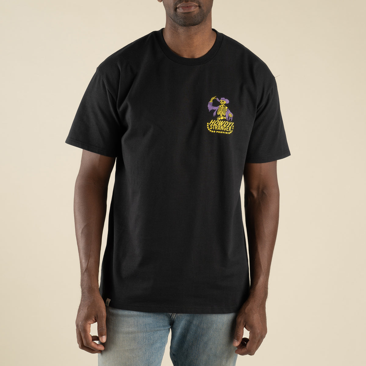 Howdy Stranger Vintage T-Shirt - Black