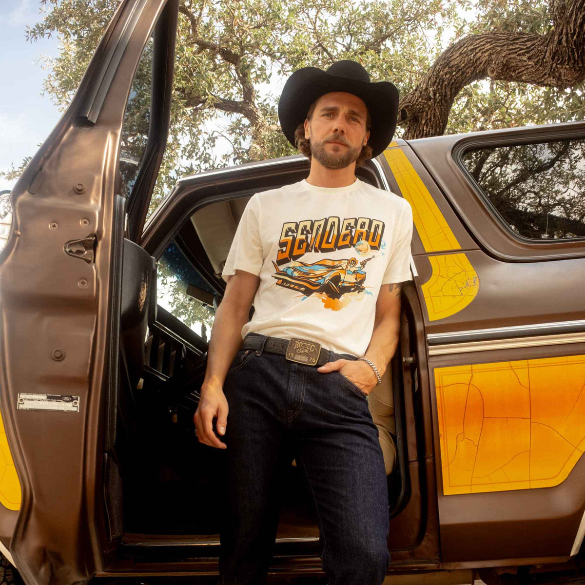 Cosmic Cadillac T-Shirt - Vintage White