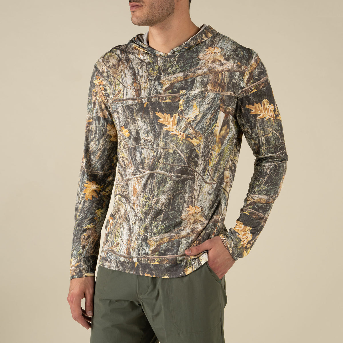 Yucatan Bamboo Hoodie Tech Long Sleeve Shirt - Will Tree Camo