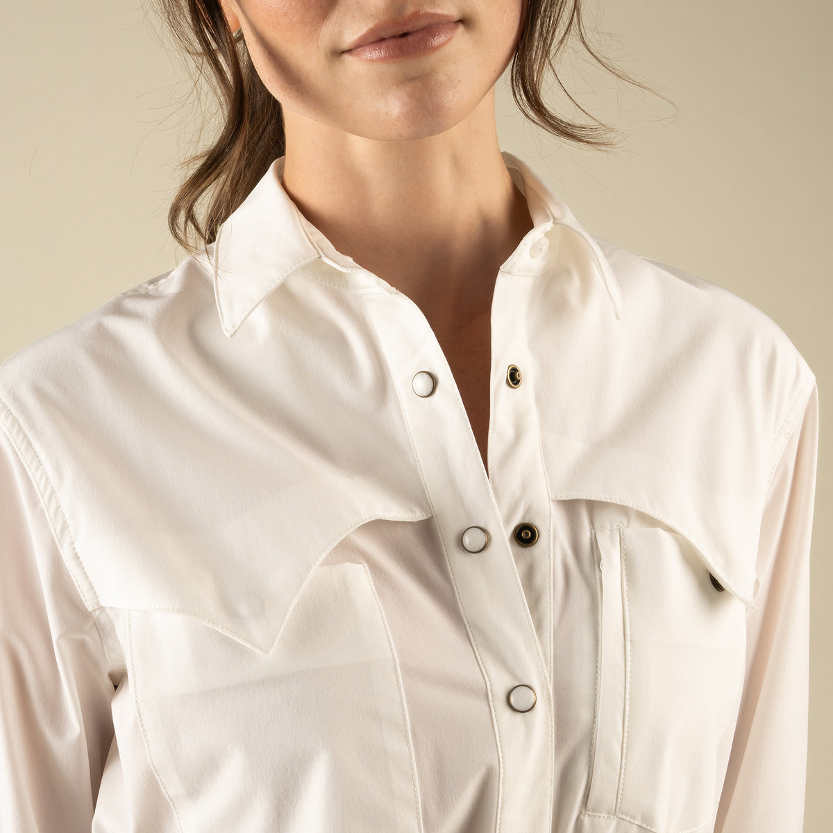 Women's Confluence Tech Long Sleeve Shirt - Vintage White