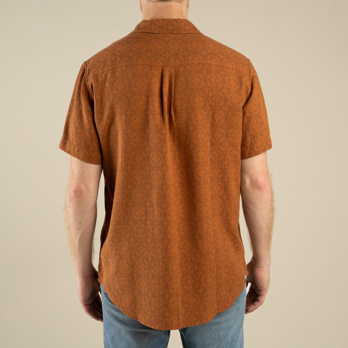 City Slicker Button Up Short Sleeve - Arizola Chevron - Chestnut