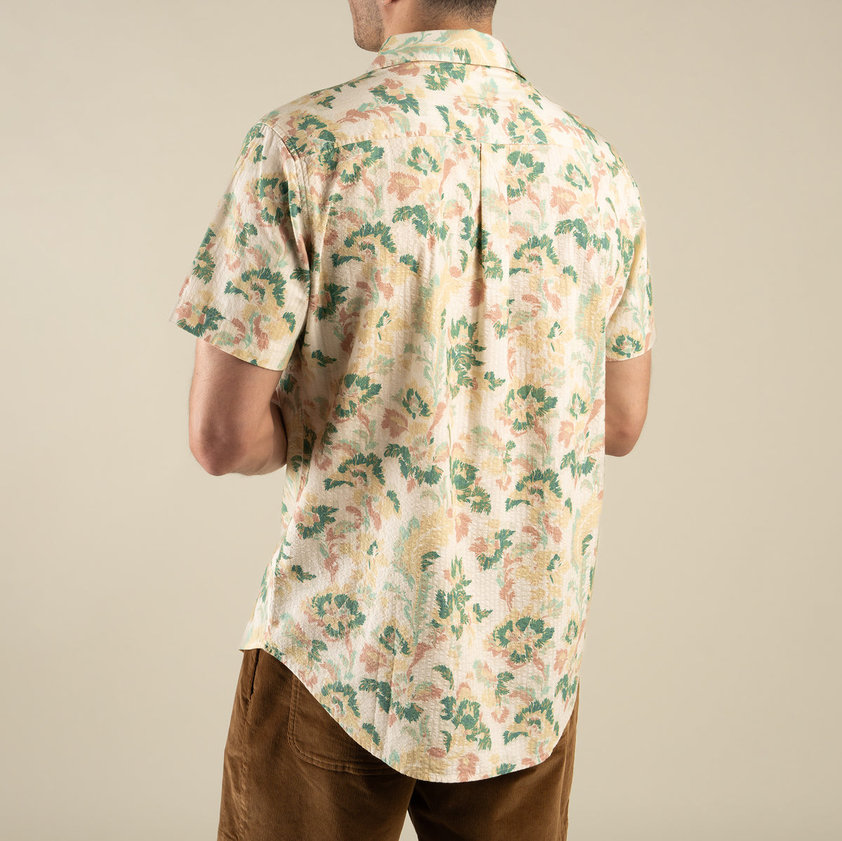 City Slicker Button Up Short Sleeve - Alondra - Cream/Green