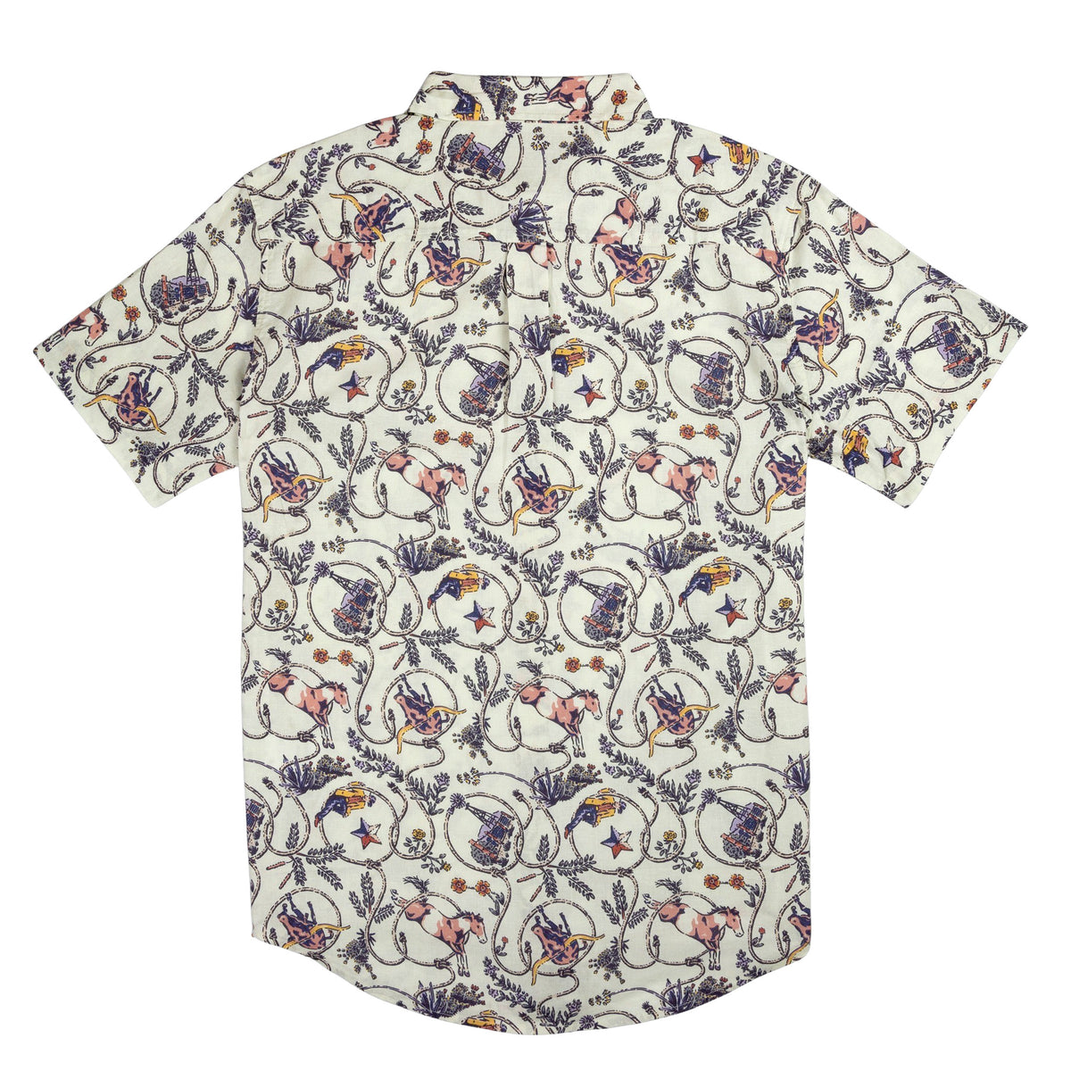 City Slicker Button Up Short Sleeve - High Lonesome - Ivory/Navy